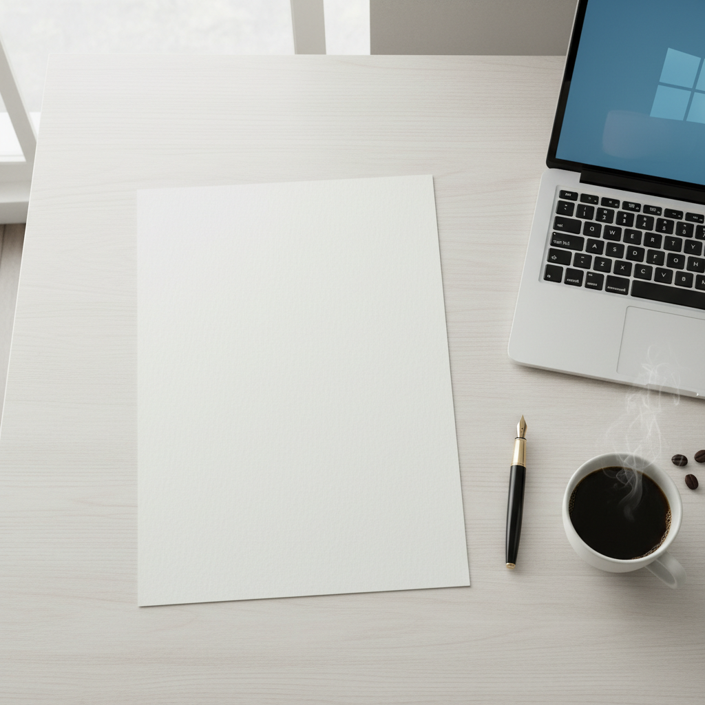 Professional certificate displayed on a desk next to a coffee cup